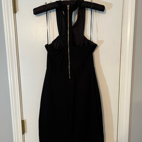 EXPRESS Mini Black Fitted Dress - V Neck & Racerback - Size 4 🖤 - Picture 5 of 10